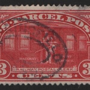 Scott# Q3 "PARCEL POST-RAILWAY POSTAL CLERK" USED NICELY CENTERED