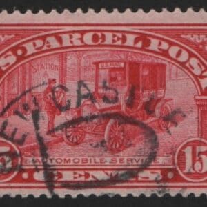 Scott# Q7 "PARCEL POST" USED, NEW CASTLE DOUBLE OVAL CANCEL