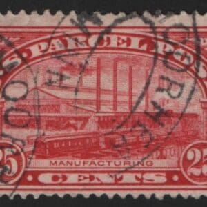 Scott# Q9 "PARCEL POST" USED, MOORHEAD MN. DOUBLE OVAL CANCEL