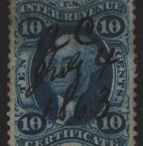 Scott# R33C "WASHINGTON" USED REVENUE, DATED PEN CANCEL