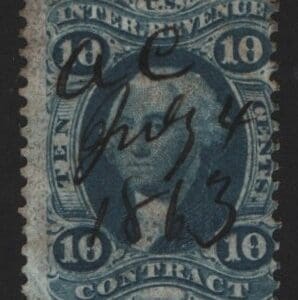 Scott# R34C "WASHINGTON" USED REVENUE, DATED PEN CANCEL