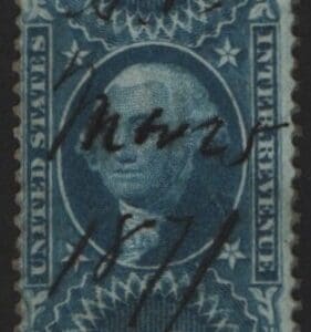 Scott# R55C "WASHINGTON" USED REVENUE, DATED PEN CANCEL