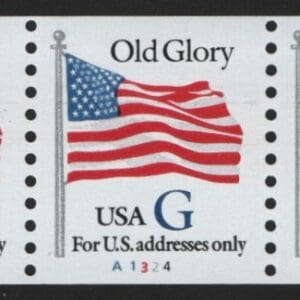 Scott# 2890 BLUE "G" RATE MNH PNC5, PLATE# A1324, NICELY CENTERED