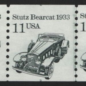 Scott# 2131 "STUTZ BEARCAT" MNH EFO PNC3, PLATE#2 W/#S SPLIT