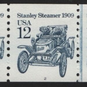 Scott# 2132 "STANLEY STEAMER" MNH PNC5, PLATE# 2 + LINE PAIR