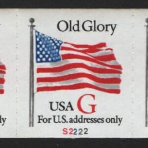 Scott# 2892 RED "G" RATE, MNH ROULETTED PNC7, PLATE # S2222