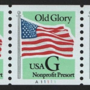 Scott# 2893 "G" RATE, MNH NON PROFIT PNC5, PLATE# A11111