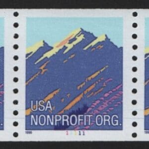 Scott# 2903 "MOUNTAIN" MNH SMALL PURPLE 1996 DATE PNC7 P# 11111