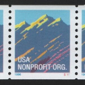 Scott# 2904 "MOUNTAIN" MNH LARGE BLUE1996 DATE PNC7 PLATE# S111