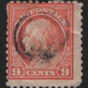 Scott# 432 "FRANKLIN" USED PERF 10, WITH A SON BULLSEYE CANCEL