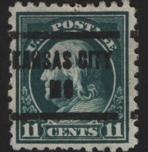 Scott# 434 "FRANKLIN" USED PERF 10, KANSAS CITY MO PRECANCEL