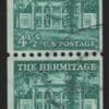 Scott# 1059 "THE HERMITAGE" USED COIL PAIR, DOUBLE OVAL CANCEL