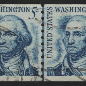 Scott# 1304 "GEORGE WASHINGTON" USED COIL LINE PAIR