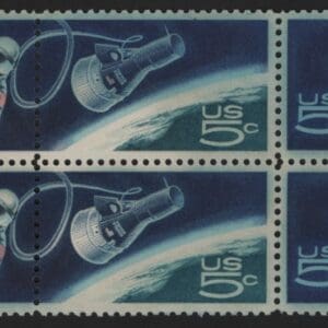 Scott# 1331-32 "SPACE ACCOMPLISHMENTS" BLOCK (6) EFO COLOR SHIFT
