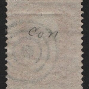 Alternative view of Scott# 148 "LINCOLN" NATIONAL BANKNOTE, BULLSEYE CANCEL