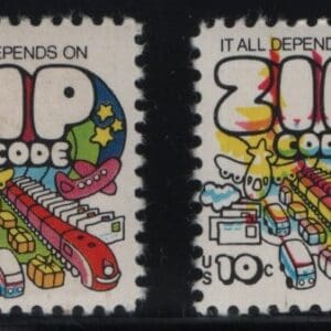 Scott# 1511 "MAIL TRANSPORT-ZIP CODE" MNH EFO MAJOR COLOR SHIFT