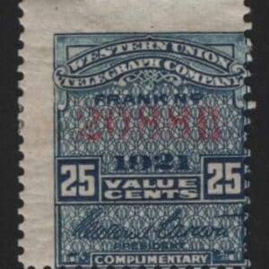 Scott# 16T60 "WESTERN UNION TELEGRAPH" MNH