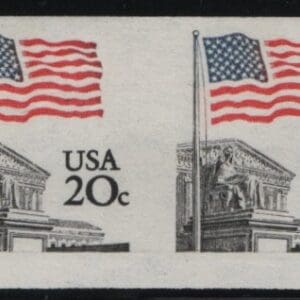 Scott# 1895d "FLAG OVER SUPREME COURT" EFO IMPERF STRIP (4)