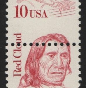 Scott# 2175v "RED COULD" MNH EFO PAIR WITH A MAJOR MISPERF ERROR