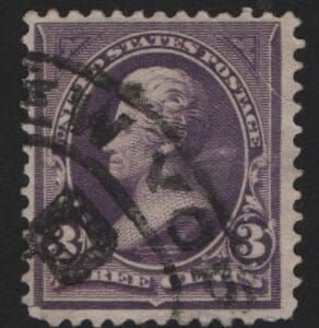 Scott# 268 "JACKSON" DLWMK BUREAU ISSUE, USED, NY DBL OVAL CANCEL