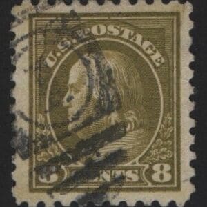 Scott# 431 "FRANKLIN" JUMBO MARGIN USED PERF 10, DUPLEX CANCEL