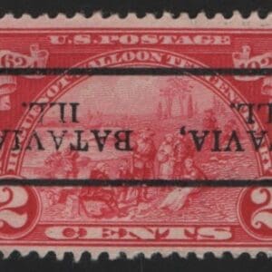 Scott# 615 HUGUENOT-WALLOON BATAVIA ILL PRECANCEL NICELY CENTERED