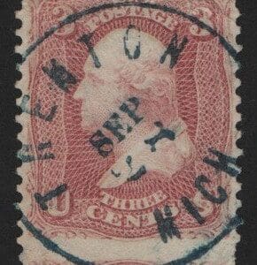 Scott# 65 "WASHINGTON" USED-NICELY STRUCK TRENTON MICH CDS CANCEL