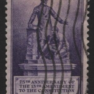 Scott# 902 "LINCOLN EMANCIPATION STATUE" USED, FLAG CANCEL