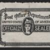 OX17 "USPS OFFICIAL SEAL" 1950 USED PERF 9.5, VERY LITE CANCEL