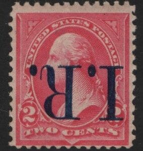Scott# R155 "WASHINGTON" REVENUE WITH INVERTED OVERPRINT