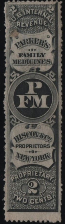 Scott# RS122d "PARKERS" MATCH n MEDICINE WITH USIR WATERMARK