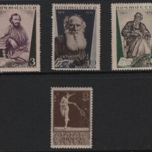 RUSSIA Scott#S 577-79 & 700 "TOLSTOY & TENNIS" MNH LOT (4)