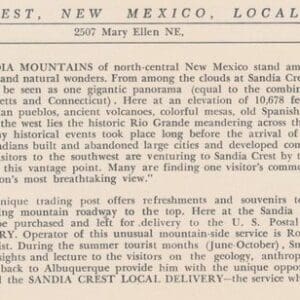 Alternative view of SANDIA CREST NEW MEXICO LOCAL DELIVERY MNH BLOCK (4)