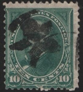 Scott# 258 "WEBSTER" USED WITH A SON FIVE POINT STAR FANCY CANCEL