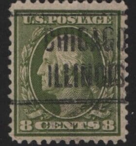 Scott# 337 "WASHINGTON" USED, CHICAGO PRECANCEL, NICELY CENTERED