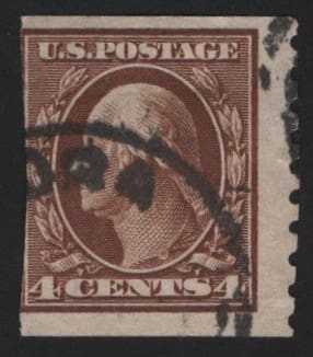 Scott# 395 "WASHINGTON" USED VERTICAL COIL, AURORA, CO CDS CANCEL
