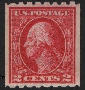 Scott# 411 "WASHINGTON" MNH SLW COIL SINGLE FROM PASTE UP PAIR