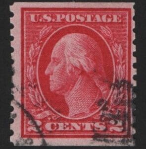 Scott# 444 "WASHINGTON" PERF 10, SLW, USED WITH FACE FREE CANCEL