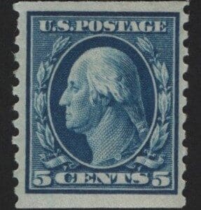 Scott# 447 "WASHINGTON" MINT FLAT PLATE, PERF 10, SLWMK COIL