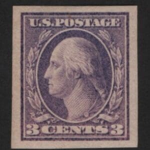 Scott# 535 "WASHINGTON" MINT OFFSET IMPERF, VERY NICELY CENTERED
