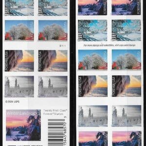 Scott# 6038-42 "WINTER LANDSCAPES" MNH INTACT BOOKLET PANE (20)
