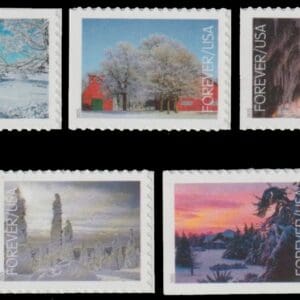 Scott# 6038-42 "WINTER LANDSCAPES" MNH BOOKLET SINGLES SET (5)