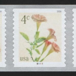 Scott# 6045 "ANGEL'S TRUMPETS" MNH PNC7, PLATE # B11111