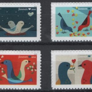 Scott# 6046-49 "LOVE BIRDS 2026 ISSUES" MNH SINGLES SET (4)