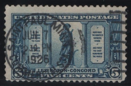 Scott# 619 "LEXINGTON CONCORD" USED, SAINT PAUL, MN. CDS CANCEL