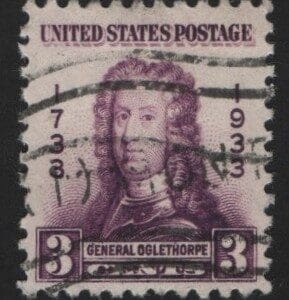 Scott# 726 "GENERAL OGLETHORPE" USED SINGLE, NICELY CENTERED