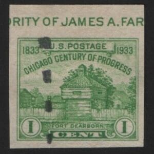 Scott# 730a "RESTORATION of FORT DEARBORN" USED SS SHEET SINGLE