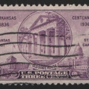 Scott# 782 "ARKANSAS CENTENNIAL" USED SINGLE, NICELY CENTERED