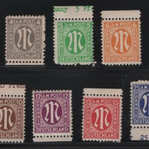 GERMANY 1945 ALLIED OCCUPATION AM POST SET (9) MNH