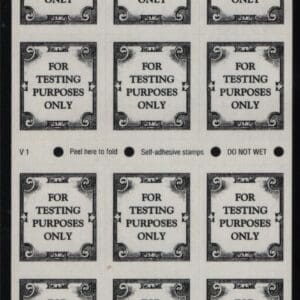 Scott# TDB90a "TEST BOOKLET" MNH PANE (18) VERY NICELY CENTERED